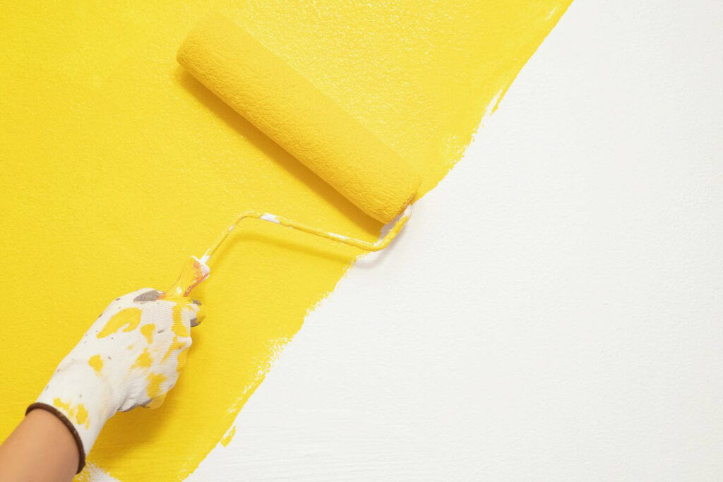 Painting A Retail Space Wall In Yellow